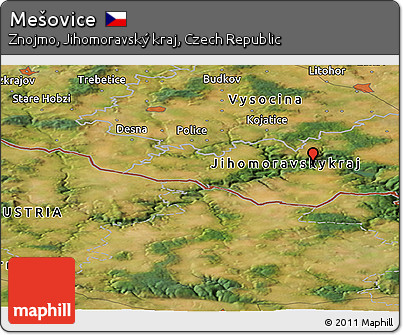 Satellite Panoramic Map of Mešovice