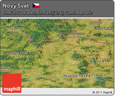 Satellite Panoramic Map of Nový Svět