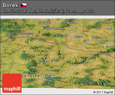 Satellite Panoramic Map of Borek