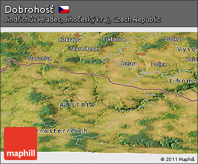 Satellite Panoramic Map of Dobrohošť