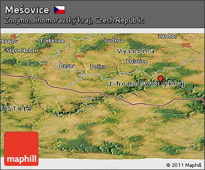 Satellite Panoramic Map of Mešovice