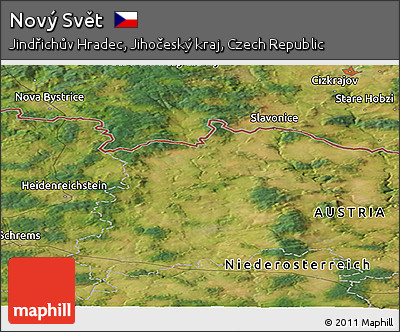 Satellite Panoramic Map of Nový Svět