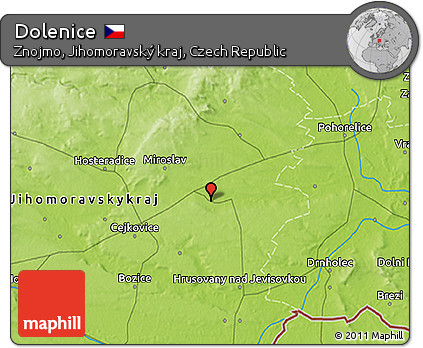 Physical 3D Map of Dolenice