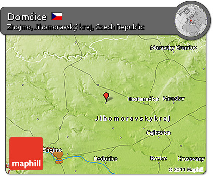 Physical 3D Map of Domčice