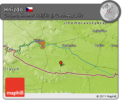 Physical 3D Map of Hnízdo