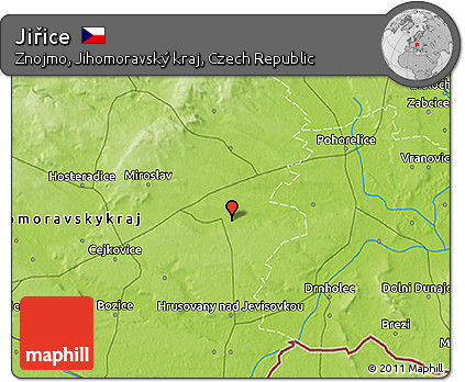 Physical 3D Map of Jiřice