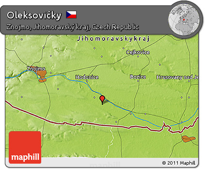 Physical 3D Map of Oleksovičky