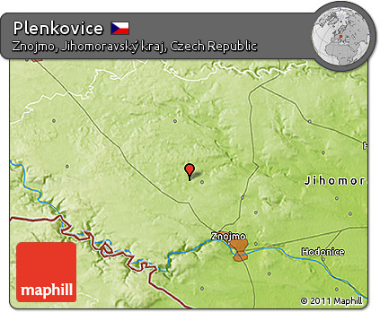 Physical 3D Map of Plenkovice