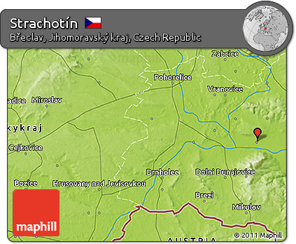 Physical 3D Map of Strachotín