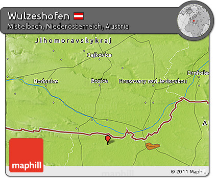 Physical 3D Map of Wulzeshofen