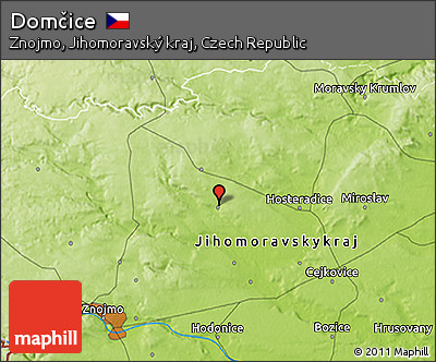 Physical 3D Map of Domčice