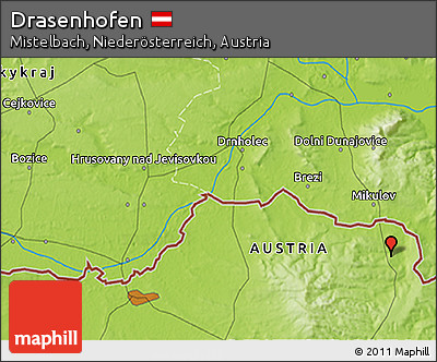 Physical 3D Map of Drasenhofen