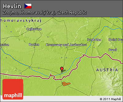 Physical 3D Map of Hevlín