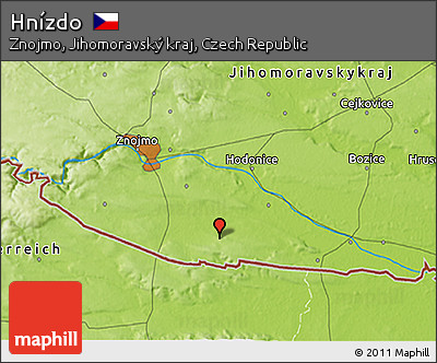 Physical 3D Map of Hnízdo