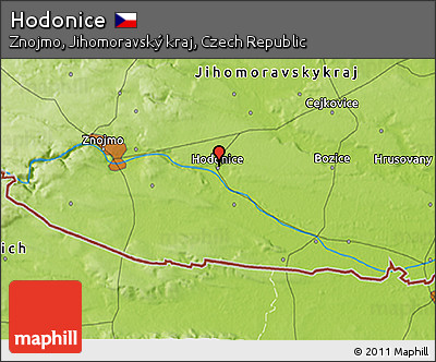 Physical 3D Map of Hodonice