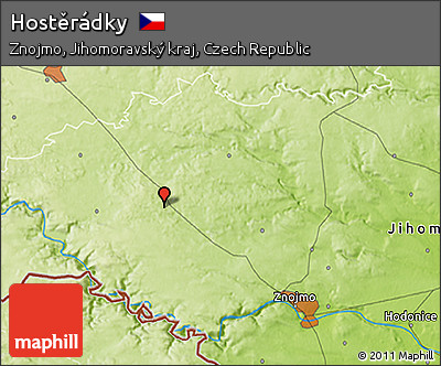 Physical 3D Map of Hostěrádky