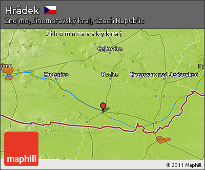 Physical 3D Map of Hrádek
