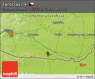 Physical 3D Map of Jaroslavice