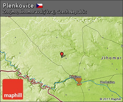 Physical 3D Map of Plenkovice