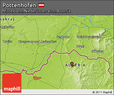 Physical 3D Map of Pottenhofen