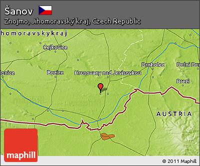 Physical 3D Map of Šanov