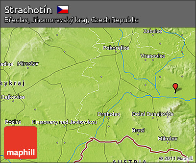 Physical 3D Map of Strachotín