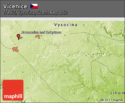Physical 3D Map of Vícenice