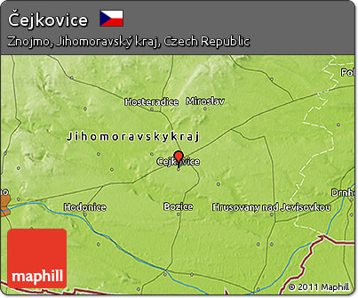 Physical 3D Map of Čejkovice