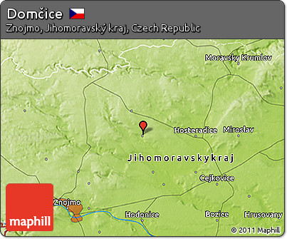 Physical 3D Map of Domčice