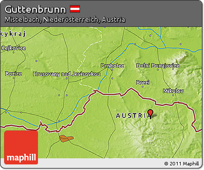 Physical 3D Map of Guttenbrunn