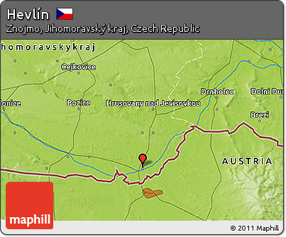 Physical 3D Map of Hevlín