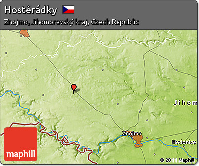 Physical 3D Map of Hostěrádky