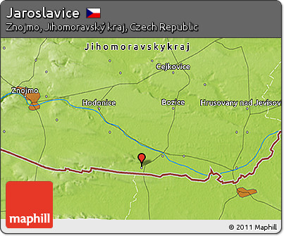 Physical 3D Map of Jaroslavice