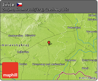 Physical 3D Map of Jiřice