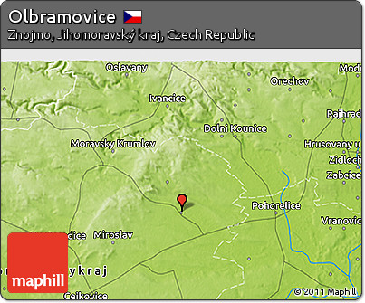 Physical 3D Map of Olbramovice