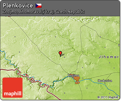 Physical 3D Map of Plenkovice