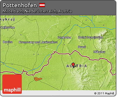Physical 3D Map of Pottenhofen