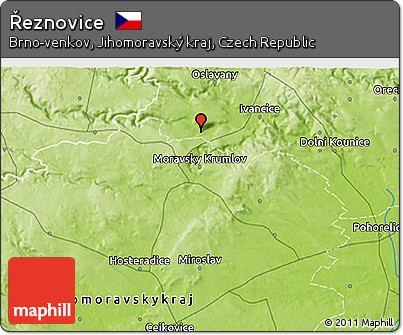 Physical 3D Map of Řeznovice