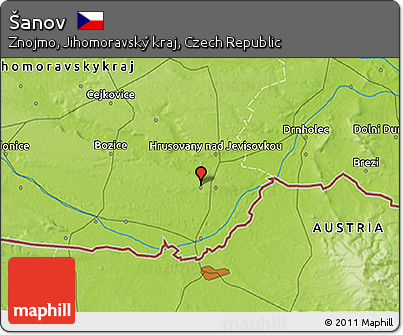 Physical 3D Map of Šanov