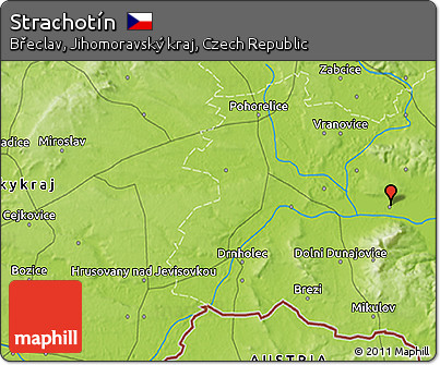 Physical 3D Map of Strachotín