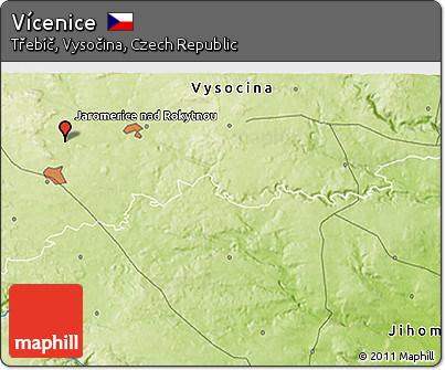 Physical 3D Map of Vícenice