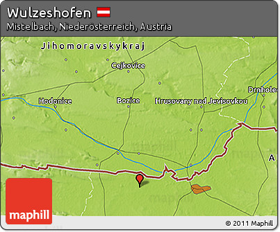 Physical 3D Map of Wulzeshofen