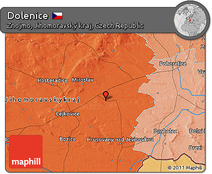 Political 3D Map of Dolenice