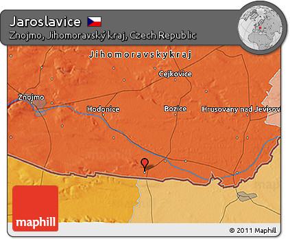 Political 3D Map of Jaroslavice