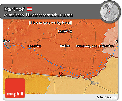 Political 3D Map of Karlhof