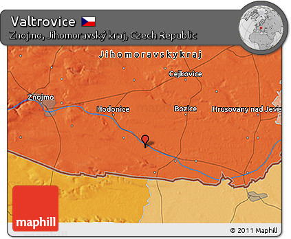 Political 3D Map of Valtrovice