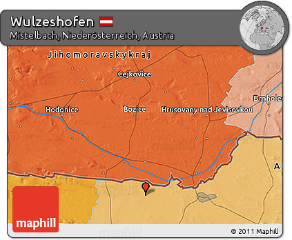 Political 3D Map of Wulzeshofen