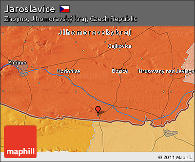 Political 3D Map of Jaroslavice
