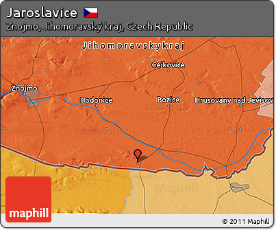 Political 3D Map of Jaroslavice