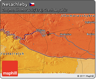 Political 3D Map of Nesachleby
